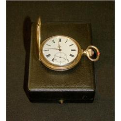 Pocket Watch Chronometer, 14 carat gold