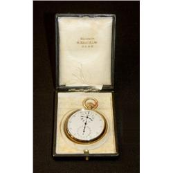 Pocket Watch Chronograph, 18 carat gold