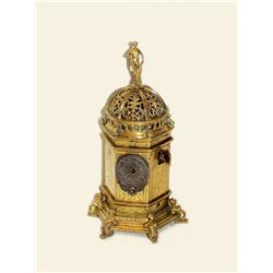 Small Table Clock, gilt bronze