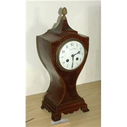 Small Clock, made of inlaid wood