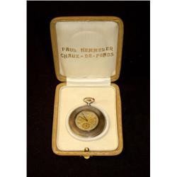 Extra flat Pocket Watch, silver 875