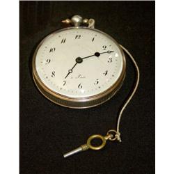 Large Pocket Watch, silver and gold