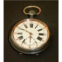 Large Pocket Watch, blackened metal