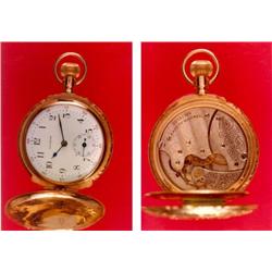 Small Pocket Watch, 14 carat gold case