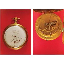 Pocket Watch, case gold-plated brass
