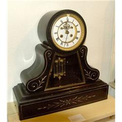 Clock made of black marble