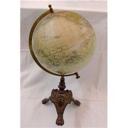 Globe on cast-iron base