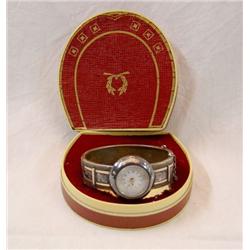 Wristwatch, all silver and gold