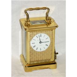 Travelling Alarm Clock, 8 days, brass