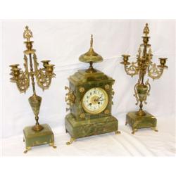 Chimney Clock with candelabrums