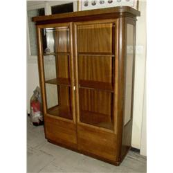 Walnut and oak veneered Showcase