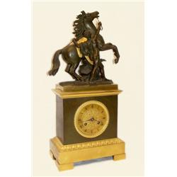 Nice «Restauration» Clock, bronze