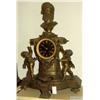 Image 1 : Patinated bronze Clock with bust