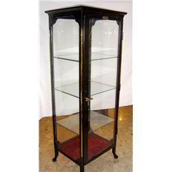 Art Nouveau Showcase, iron & brass