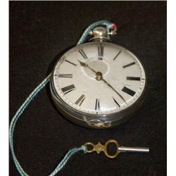 English Pocket Watch in silver