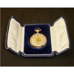 Pocket Watch, 18 ct gold, signed H.J.