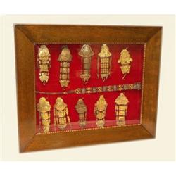 Showcase with coll. of chatelaines