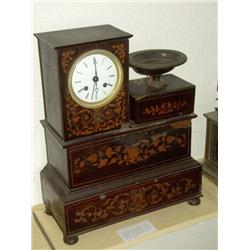 Wooden Clock with inlay