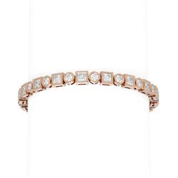 8 ctw Diamond Bracelet 18K Rose Gold