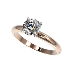 1.26 ctw Certified Quality Diamond Engagement Ring 10K Rose Gold