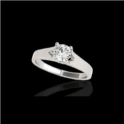 1 ctw Certified Diamond Solitaire Ring 10K White Gold