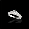 Image 1 : 1 ctw Certified Diamond Solitaire Ring 10K White Gold