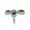 Image 2 : 9.57 ctw Emerald & Diamond Ring 18K White Gold