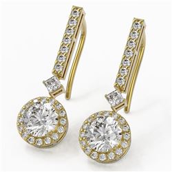2.4 ctw Diamond Designer Earrings 18K Yellow Gold