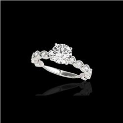 1.75 ctw Certified Diamond Solitaire Ring 10K White Gold