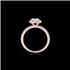 Image 2 : 1.5 ctw Certified Diamond Solitaire Halo Ring 10K Rose Gold