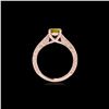 Image 2 : 1.32 ctw Certified SI/I Fancy Intense Yellow Diamond Ring 10K Rose Gold