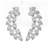 Image 2 : 5.28 ctw Pear Diamond Designer Earrings 18K White Gold