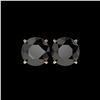 Image 1 : 5.15 ctw Fancy Black Diamond Solitaire Stud Earrings 10K Rose Gold