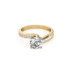 0.91 ctw Certified VS/SI Diamond Bypass Ring 18K Yellow Gold