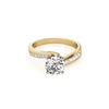 Image 1 : 0.91 ctw Certified VS/SI Diamond Bypass Ring 18K Yellow Gold