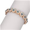 Image 2 : 16.91 ctw Intense Blue Diamond Bracelet 18K Rose Gold