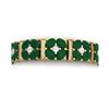 Image 1 : 48.04 ctw Emerald & VS Diamond Bracelet 18K Yellow Gold