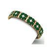 Image 2 : 48.04 ctw Emerald & VS Diamond Bracelet 18K Yellow Gold