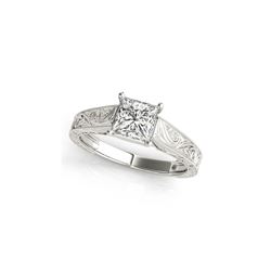 1 ctw Certified VS/SI Princess Diamond Ring 18K White Gold