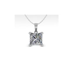 .50 ctw VS/SI Princess Diamond Designer Necklace 14K Rose Gold