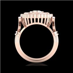2.03 ctw VS/SI Diamond Solitaire Art Deco Ring 18K Rose Gold