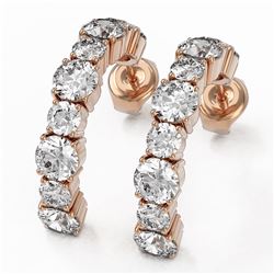 3.64 ctw Diamond Designer Earrings 18K Rose Gold