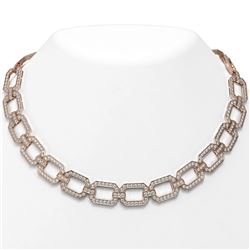 23 ctw Diamond Designer Necklace 18K Rose Gold