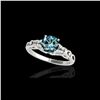 Image 1 : 1.2 ctw SI Certified Fancy Blue Diamond Solitaire Ring 10K White Gold