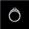 Image 2 : 1.2 ctw SI Certified Fancy Blue Diamond Solitaire Ring 10K White Gold