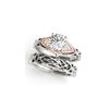 Image 1 : 1.35 ctw Certified VS/SI Diamond Solitaire 2pc Set Ring 14K White & Rose Gold