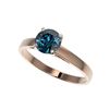 Image 1 : 1.06 ctw Certified Intense Blue Diamond Engagement Ring 10K Rose Gold
