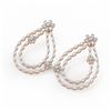 Image 1 : 17 ctw Pear and Marquise Cut Diamond Earrings 18K Rose Gold