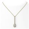 Image 1 : 1.6 ctw Oval Cut Diamond Designer Necklace 18K Yellow Gold
