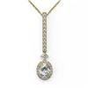 Image 2 : 1.6 ctw Oval Cut Diamond Designer Necklace 18K Yellow Gold